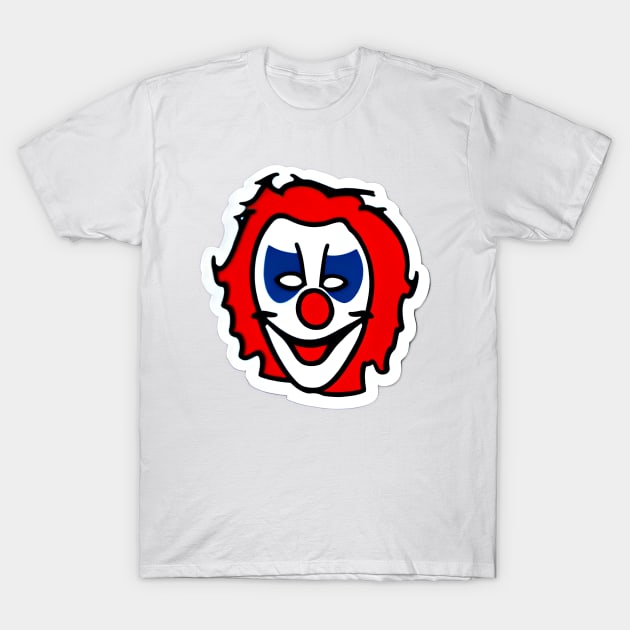 Unleash the Darkness: Bring Home the Sinister Grin of an Evil Clown in This Chilling Artwork! T-Shirt by AlienMirror